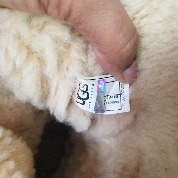 Ugg Womens Boots 7 Rommy Chestnut Suede Leather Sherpa Fur Lined Lace Up Shoes - Picture 6 of 11